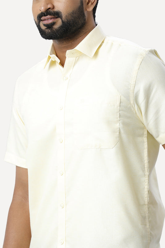 Armani - Light Yellow Formal Shirts for Men | Ariser