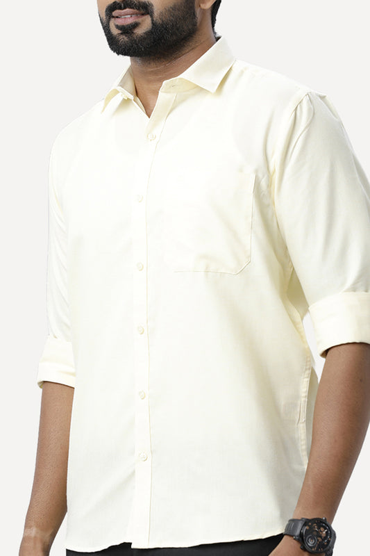 Armani - Light Yellow Formal Shirts for Men | Ariser