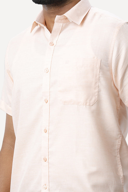 Armani - Pearl Peach Formal Shirts for Men | Ariser