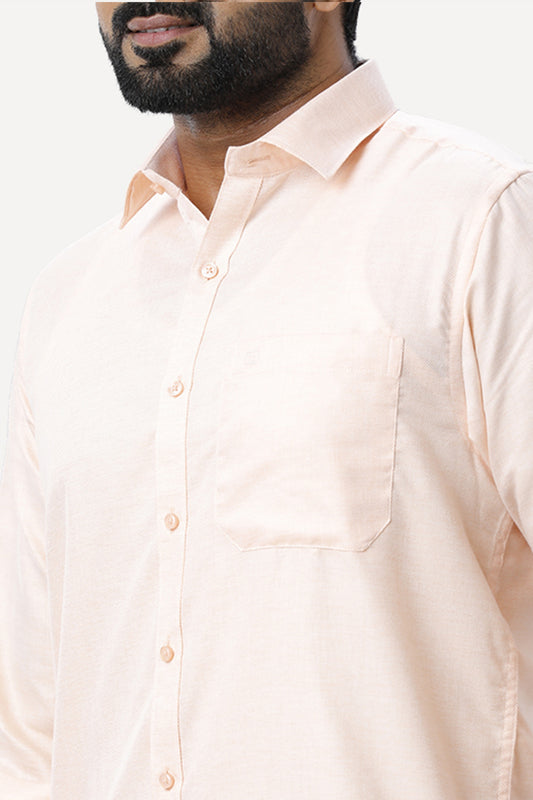 Armani - Pearl Peach Formal Shirts for Men | Ariser