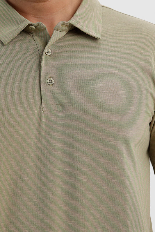Men's Olive Sage Green Kent Polo T-Shirt