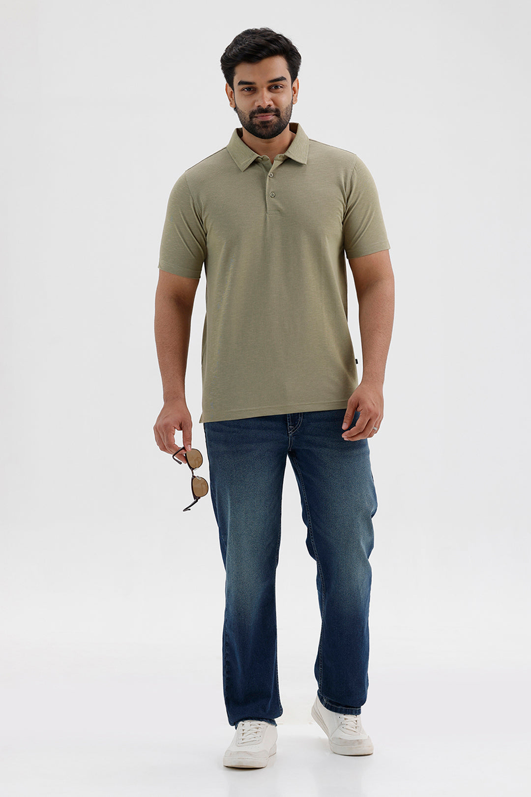 Kent Polo Men's Olive Sage Green Cotton T-Shirt