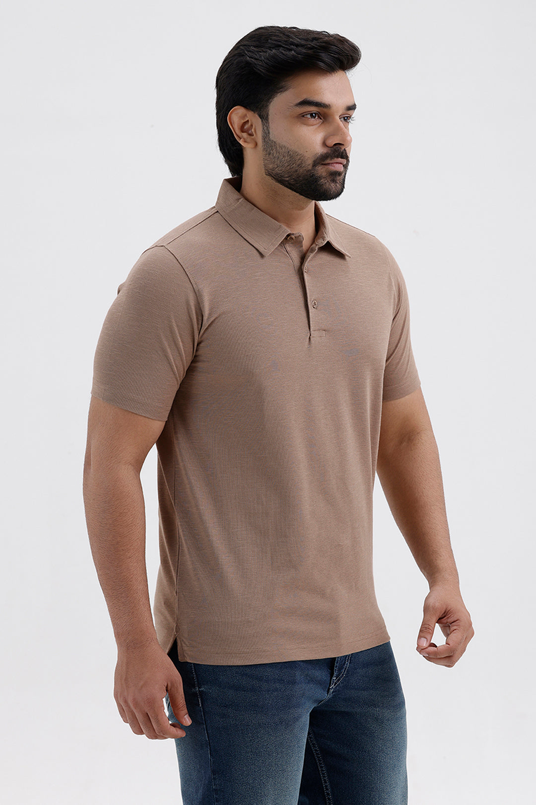 Stylish Sahara Beige Kent Polo Men's T-Shirt