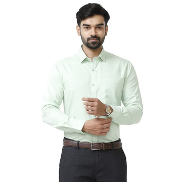 Zurich -  Pista Green  Formal Shirts for Men | Ariser