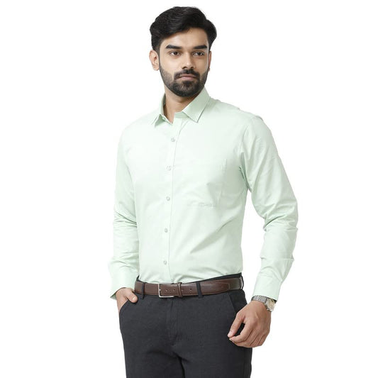 Zurich -  Pista Green  Formal Shirts for Men | Ariser